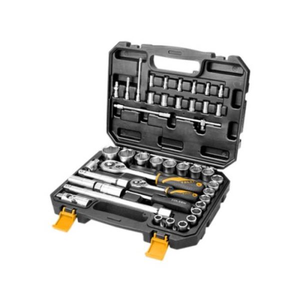 Набір торцевих головок 1/2" та 1/4" ПРОФІ 45 предметів Набір торцевих головок 1/2" та 1/4" ПРОФІ 45 предметів