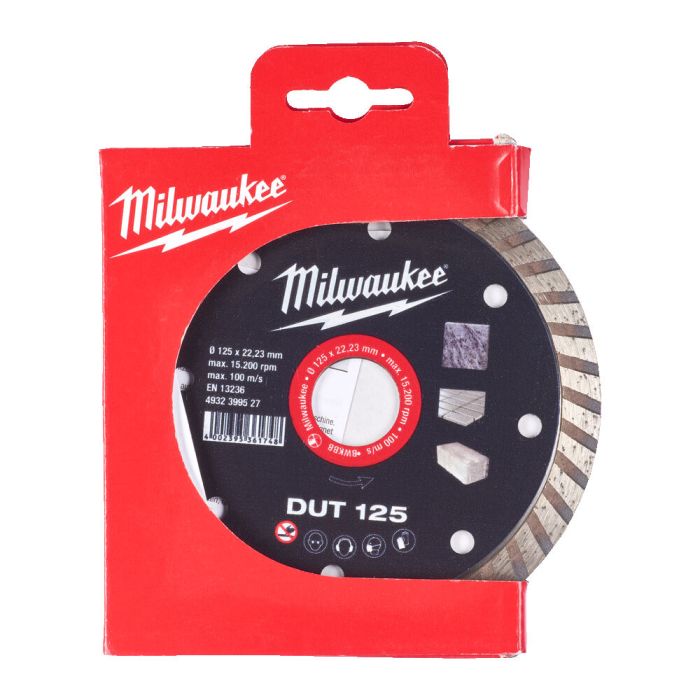 Диск алмазный MILWAUKEE DUT 125, Ø125мм (керамическая плитка/чистый рез)