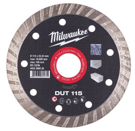 Диск алмазный MILWAUKEE DUT 180, Ø180мм (керамическая плитка/чистый рез)