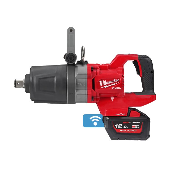 Гайковерт аккумуляторный бесщеточный MILWAUKEE 1'' (2711Нм) M18 ONEFHIWF1DS-121C, с кольцом(ЗУ+1ак.)