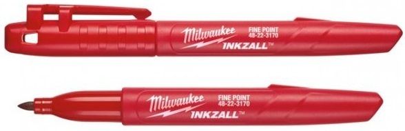 Маркер для стройплощадки INKZALL MILWAUKEE, тонкий красный