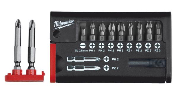 Набор бит для шуруповерта MILWAUKEE ( 12 предметов) 4932399513