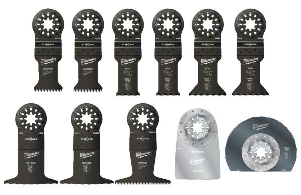 Набор полотен для мультитул  STARLOCK MILWAUKEE, (11шт)