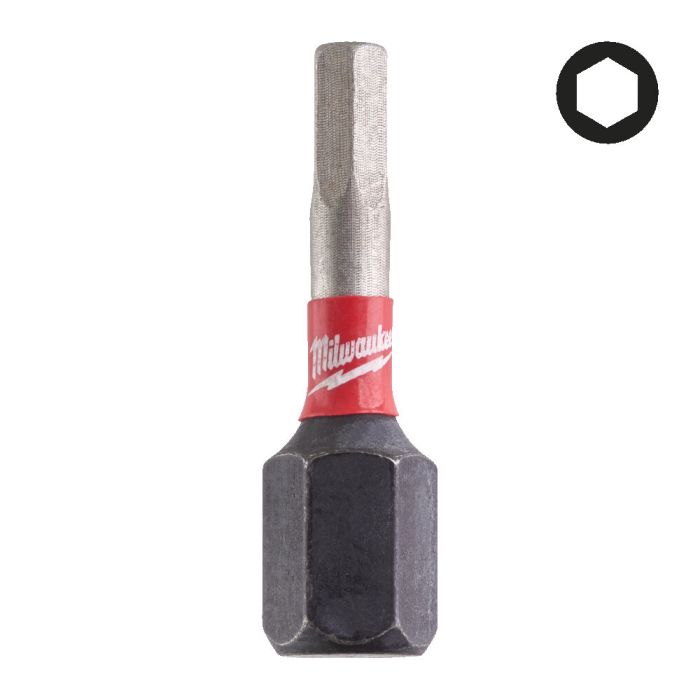 Бита SHOCKWAVE MILWAUKEE, Hex3,0, 25мм, (2шт)