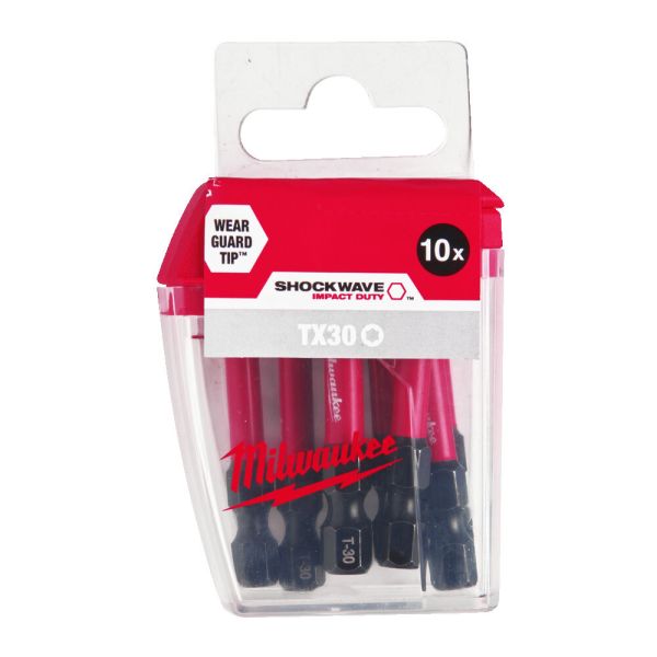 Бита SHOCKWAVE MILWAUKEE, TX30, 50мм, (10шт)