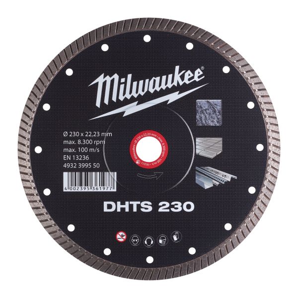 Диск алмазный MILWAUKEE DHTS 230, Ø230мм, (керамогранит, плитка)