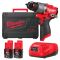 Дрель-шуруповёрт аккумуляторная бесщёточная MILWAUKEE M12 FDD2-202X (37Нм)(ЗУ+2акк.Х2Ач+HDкейс)