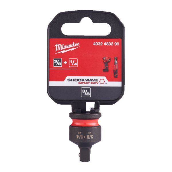 Переходник ударный для головок ShW MILWAUKEE 3/8 квадрат-1/4 квадрат