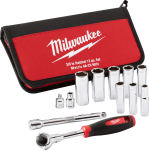 Набор головок торцевых хромированных метрических ⅜″ TRADESMAN MILWAUKEE (12шт)