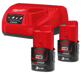 Энергокомплект MILWAUKEE M12 NRG-302 (ЗУ С12+ з 2 шт. B3 Ач)