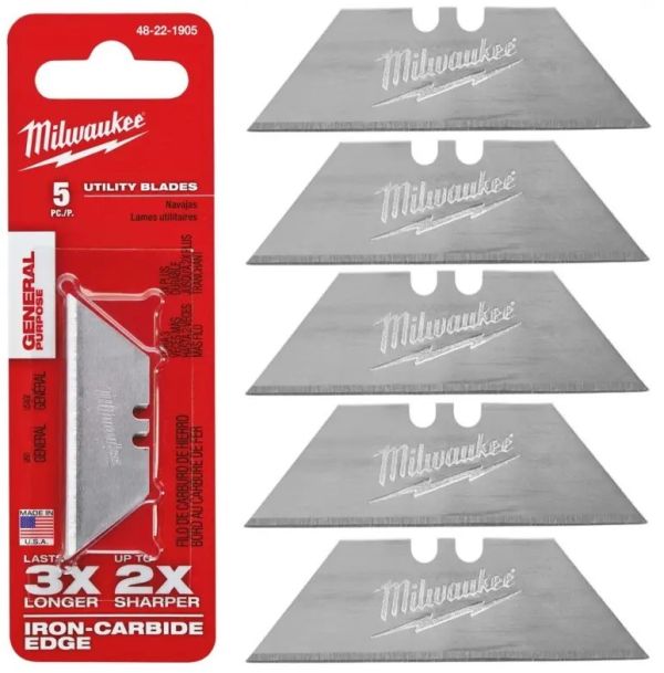 Лезвия сменные трапециевидные MILWAUKEE (5шт)