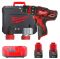 Дрель-шуруповёрт аккумуляторная MILWAUKEE M12 BDDXKIT-202C (32 Нм) (2насадки+ЗУ+2акк.Х2Ач+кейс)