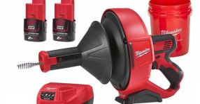 Машина прочистная аккумуляторная MILWAUKEE M12 BDC6-202C трос 6м (ЗУ+2акк.Х2Ач+ведро)