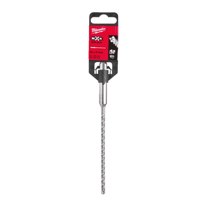 Бур SDS-PLUS MX4 MILWAUKEE, Ø5,0х165х100мм