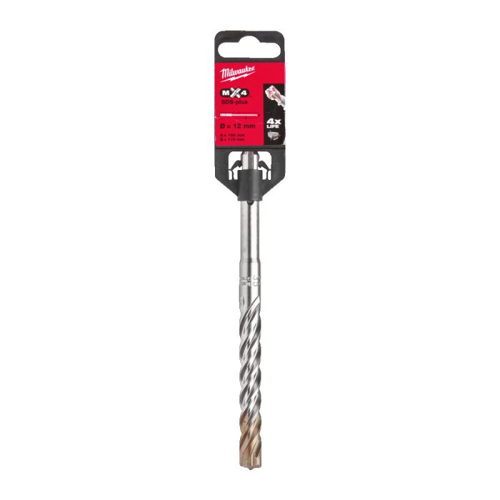 Бур SDS-PLUS MX4 MILWAUKEE, Ø12,0х160х110мм