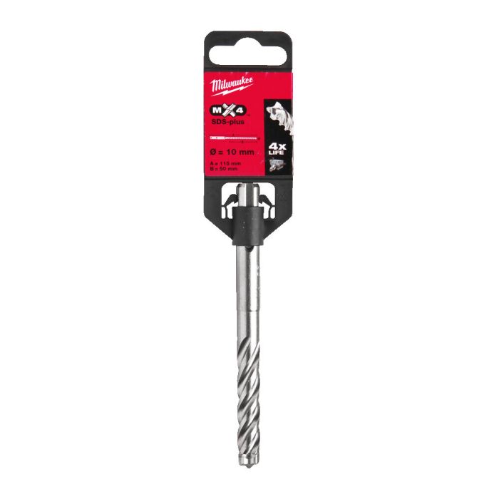 Бур SDS-PLUS MX4 MILWAUKEE, Ø10,0х115х50мм
