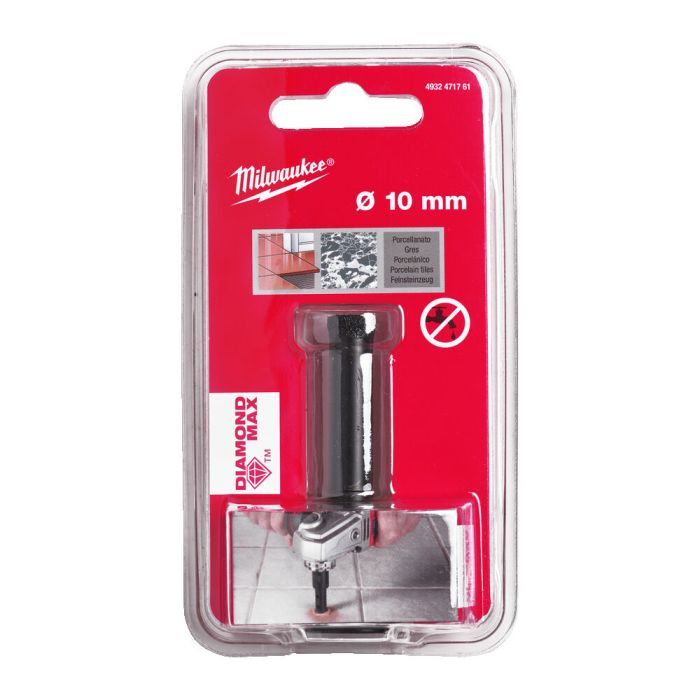 Коронка алмазная Diamond Max MILWAUKEE, Ø10мм M14 (сухое сверление)