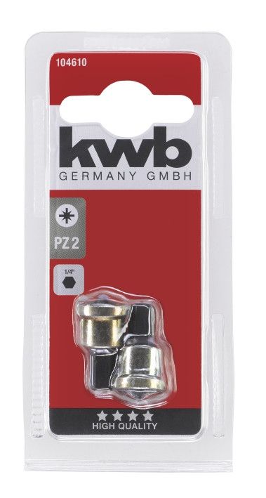 Бита с ограничителем глубины, PZ2, 2 шт, KWB (104610)