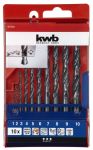 Набор сверл по металлу HSS, 10 шт, KWB (421340)
