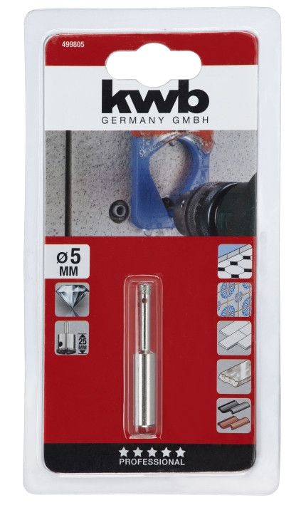 Коронка пильная алмазная 5/25 мм, KWB (499805)