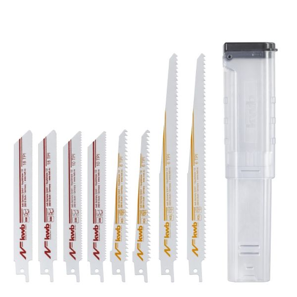 Набор пильных полотен к сабельной пиле, 8 шт, KWB (576090)