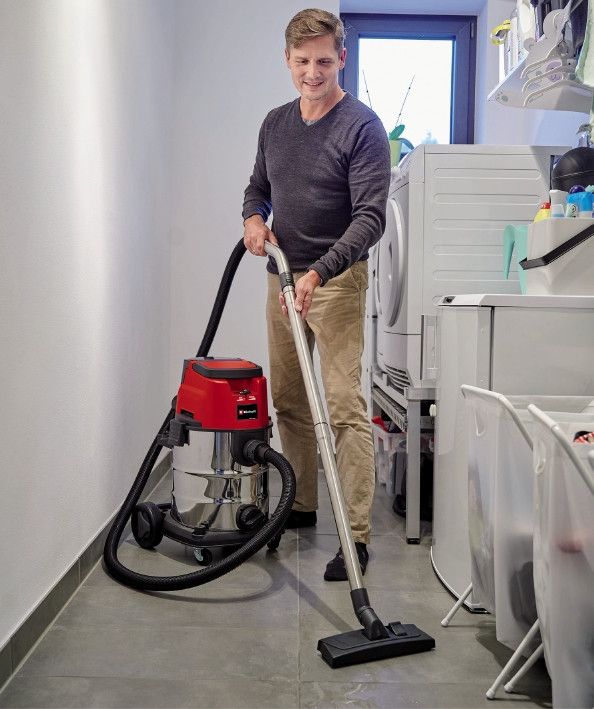 Пилосос акумуляторний X-Change (без акум.), 36В, 25 л бак, нержавіюча сталь, 15 кПа, шланг 2.5 м, 2 потужності всмоктування (100 і 150 мбар)