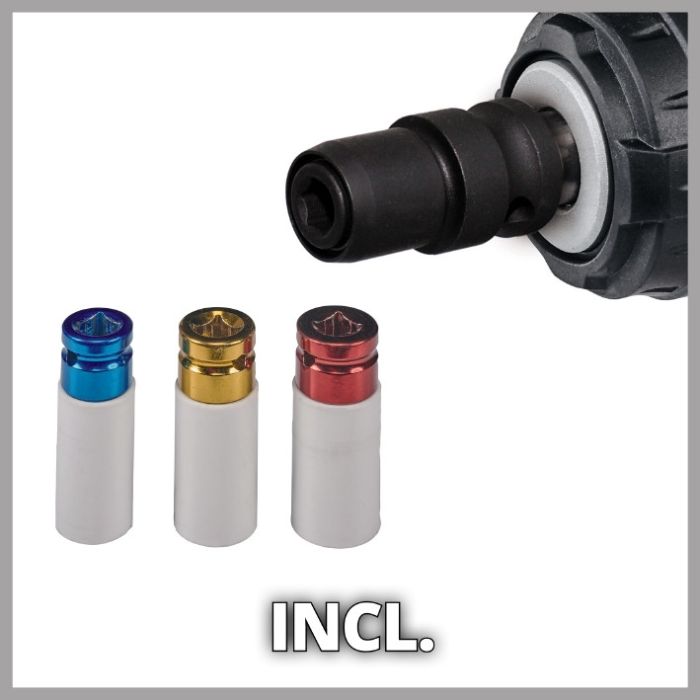 Акумуляторний ударний гайковерт Einhell IMPAXXO 18/400 (4510070) 18 В  Безщітковий двигун,450 Нм, 1/2", 3 режимами та головками 17/19/21