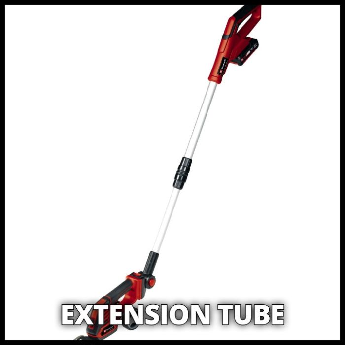 Акумуляторні ножиці Einhell GE-CG 18/100 Li T - Solo (3410310) 18 В для трави та кущів. 2 насадки, телескопічна ручка, Softgrip, Power X-Change