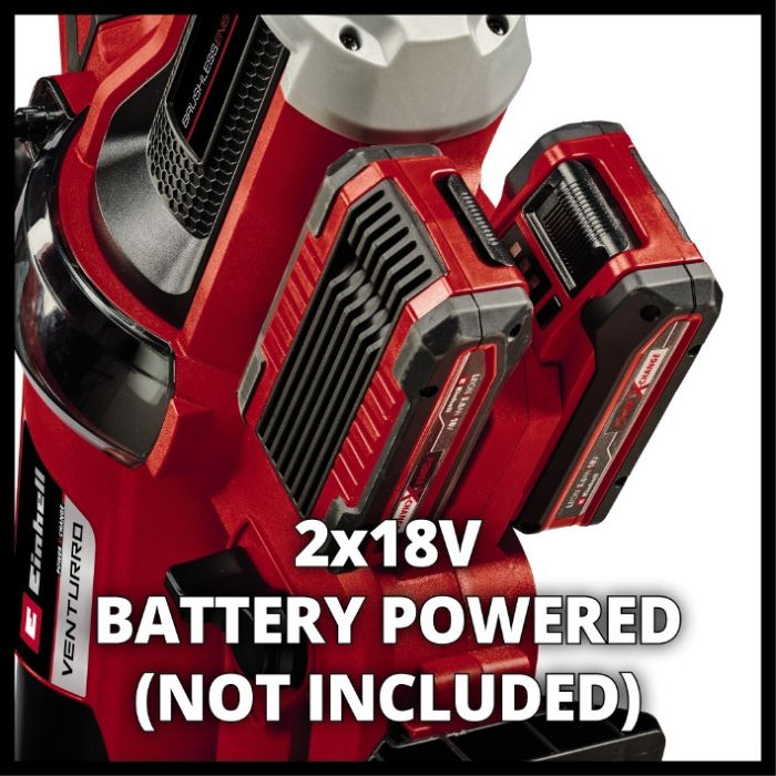 Акумуляторний садовий пилосос Einhell VENTURRO 36/240 (3433640) Всмоктування 740 м³/год, видування 240 км/год, TURBO, подрібнення 10:1, мішок 45 л