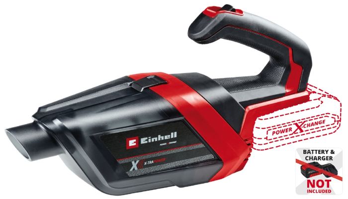 Пилосос для сухого прибирання акумуляторний Einhell TE-HV 18/06 Li - Solo (2347190) 8 В. 2 режими, контейнер 600 мл, 3 насадки, Power X-Change