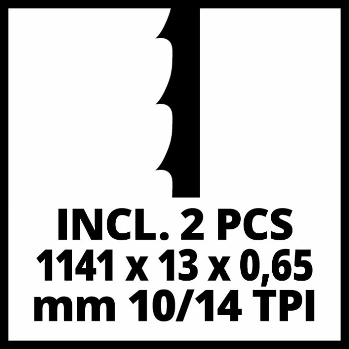 Пила стрічкова акумуляторна Einhell TE-MB 18/127 Li - Solo (4504216) Безіскрове різання, зона 115×127 мм, кут до 47°, LED, 2 полотна