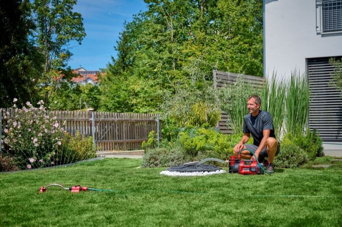 Насос садовий акумуляторний Einhell AQUINNA 18/30 F LED (без АКБ та ЗП) X-Change (без акум.), 18В, 3000 л/год, вис. 28 м, глиб. 6 м, режими ECO/BOOST, місце для другого акумулятора