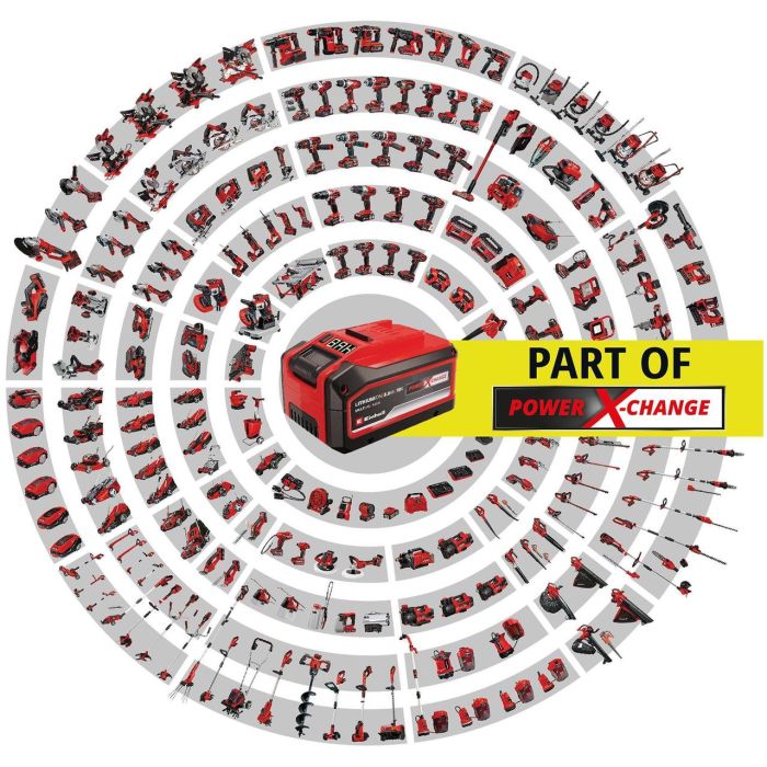 Машина шліф.кутова акумуляторна Einhell TE-AG 18/125-2 Li Kit (4 Ah)  X-Change 18В, акумулятор 4 Аг, 125 мм, плавний пуск, 8500 об/хв, щіткова, акумулятори від 2.5 А*г