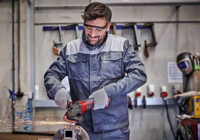 Машина шліф.кутова акумуляторна Einhell TE-AG 18/125-2 Li Kit (4 Ah)  X-Change 18В, акумулятор 4 Аг, 125 мм, плавний пуск, 8500 об/хв, щіткова, акумулятори від 2.5 А*г