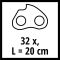 Ланцюг пильний, Einhell 20 см / 32 ланки , 1.1 мм, 32T, 7.62 мм, до GP-PS 18/20 Li BL