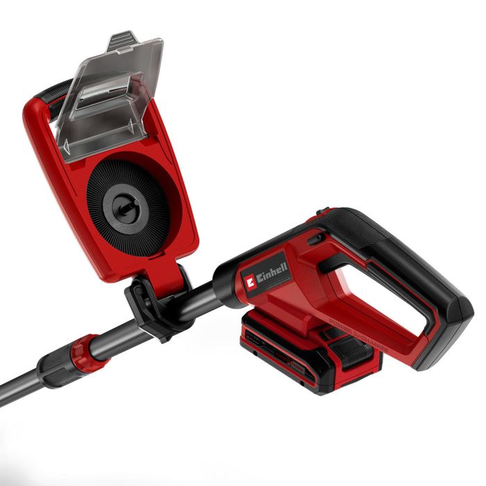 Пристрій для чистки стиків плитки акумуляторний  Einhell GE-CC 18/110 Li E-Solo  X-Change (без акум.), 18В, 1150-1500 об/хв, щітка 11 см, телескопічна ручка, в комплекті 1 жорстка і 1 м'яка щітки