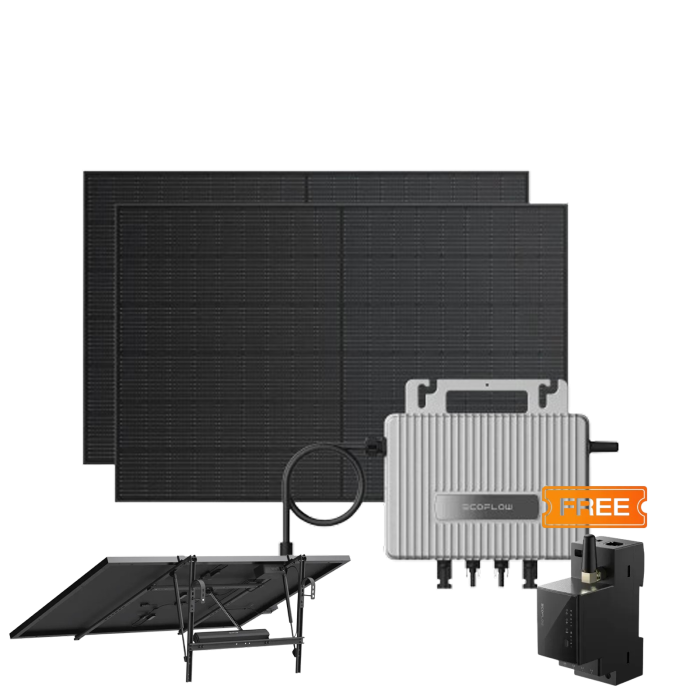 Комплект EcoFlow STREAM Microinverter/2*400W Rigid Solar Panel Combo/Розумний лічильник Smart Meter/2*Автоматичний сонячний трекер EcoFlow Single Axis Solar Tracker