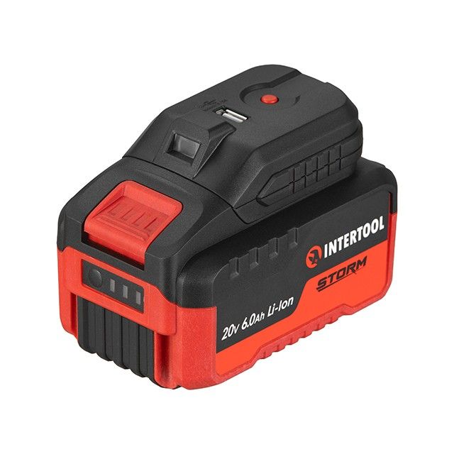 Адаптер для акумулятора 20 В з USB 2 А та LED-ліхтарем INTERTOOL WT-9300