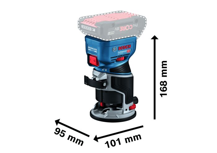 Акумуляторний фрезер Bosch GKF 18V-8 Professional (06016C2001)