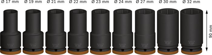 Bosch PRO Набір ударних торцевих головок Deep 9шт 3/4" Professional (2608003042)