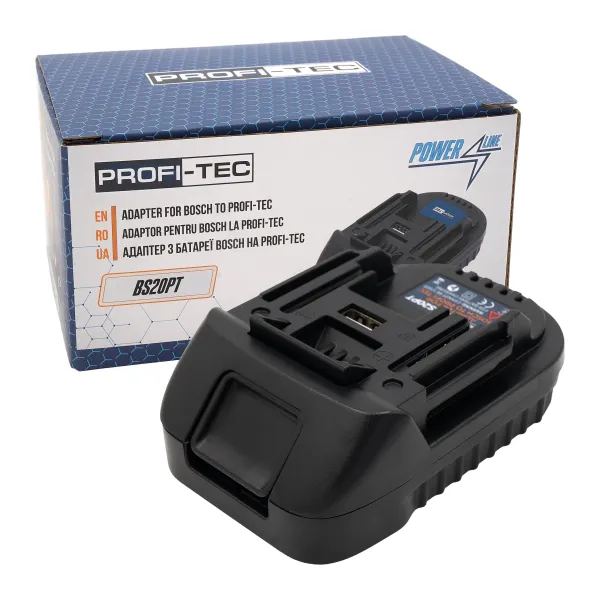 Адаптер PROFI-TEC BS20PT, з батареї Bosch на інструмент PROFI-TEC (Makita)