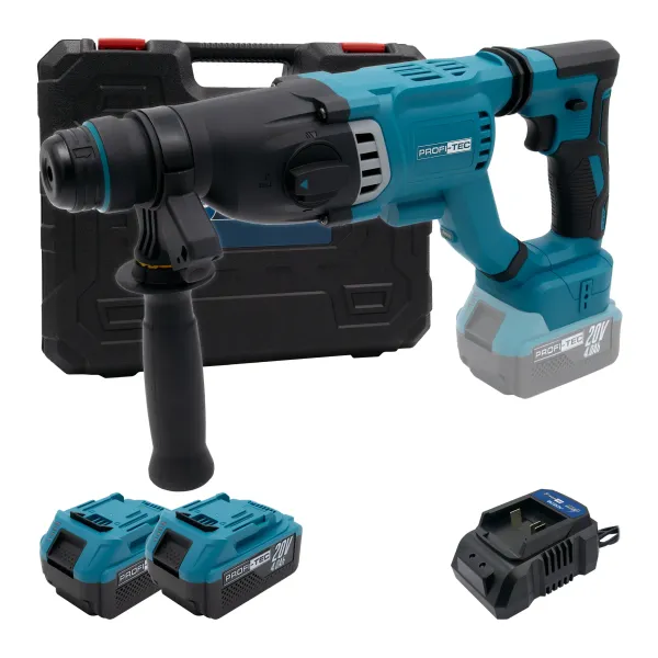 Акумуляторний перфоратор PROFI-TEC PBH201 POWERLine (2×PT2040EP (4.0 Аг), зарядний пристрій) Акумуляторний перфоратор PROFI-TEC PBH201 POWERLine (2×PT2040EP (4.0 Аг), зарядний пристрій)