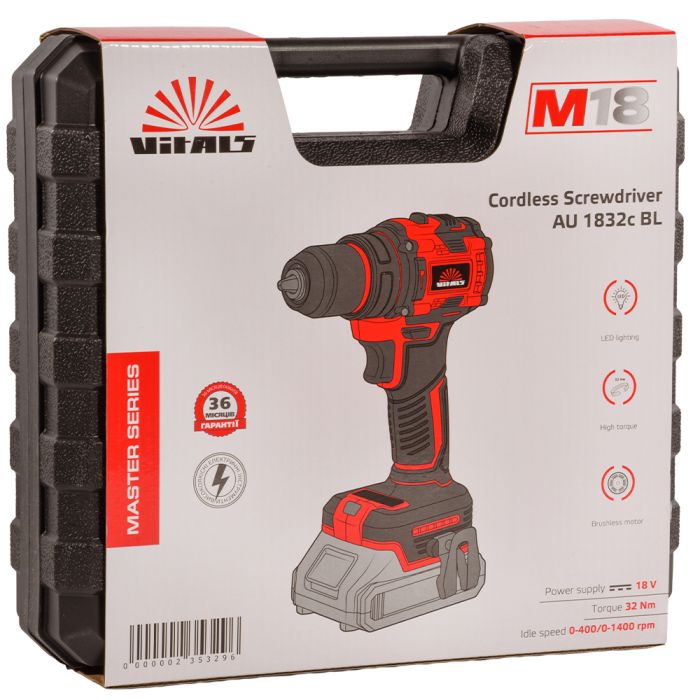 Дриль-шуруповерт акумуляторний Vitals Master AU 1832c BL
