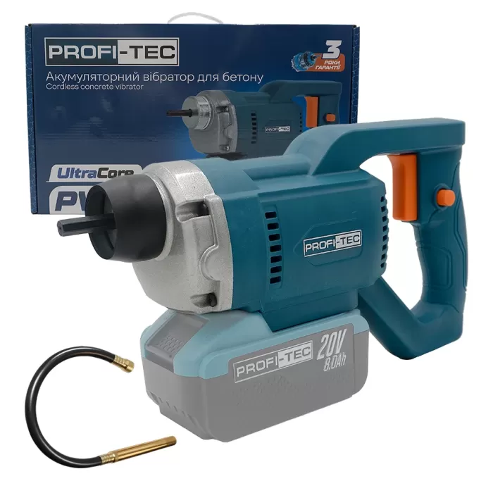 Аккумуляторный вибратор для бетона PROFI-TEC PCV1535 (без аккумулятора и зарядного устройства)