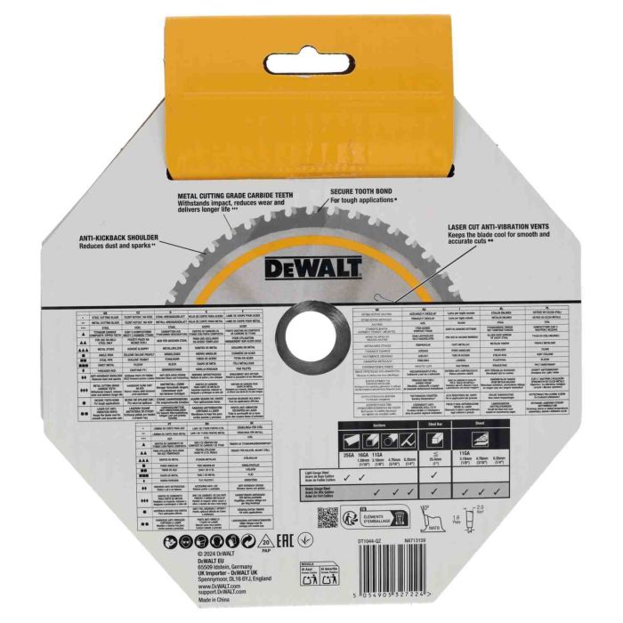 Диск пиляльний METAL CUTTING DeWALT DT1044
