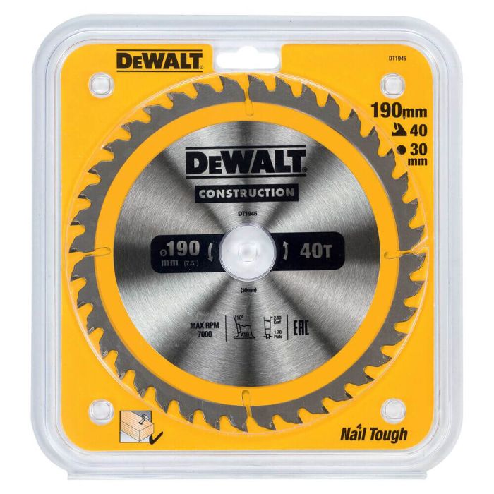 Диск пилковий СONSTRUCTION DeWALT DT1945