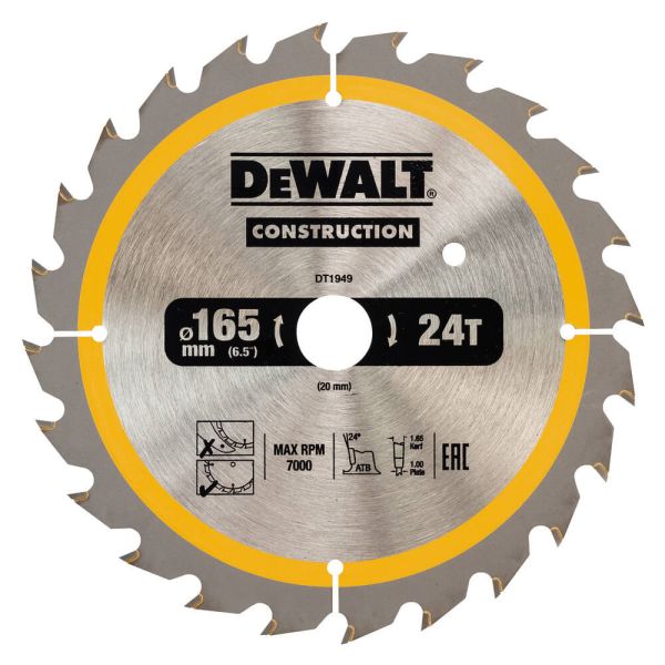 Диск пильний CONSTRUCTION DeWALT DT1949 Диск пильний CONSTRUCTION DeWALT DT1949