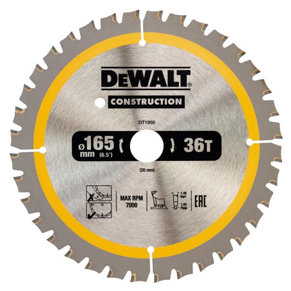 Диск пильний CONSTRUCTION DeWALT DT1950 Диск пильний CONSTRUCTION DeWALT DT1950