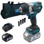 Акумуляторний гайковерт PROFI-TEC DTW800BL POWERLine (1×PT2040MP (4.0 Аг), зарядний пристрій)