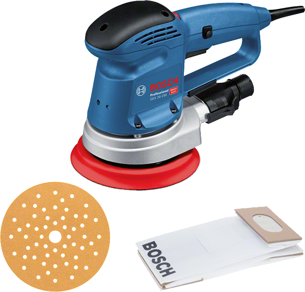 Ексцентрикова шліфмашина Bosch GEX 34-150 Professional (0601372800)